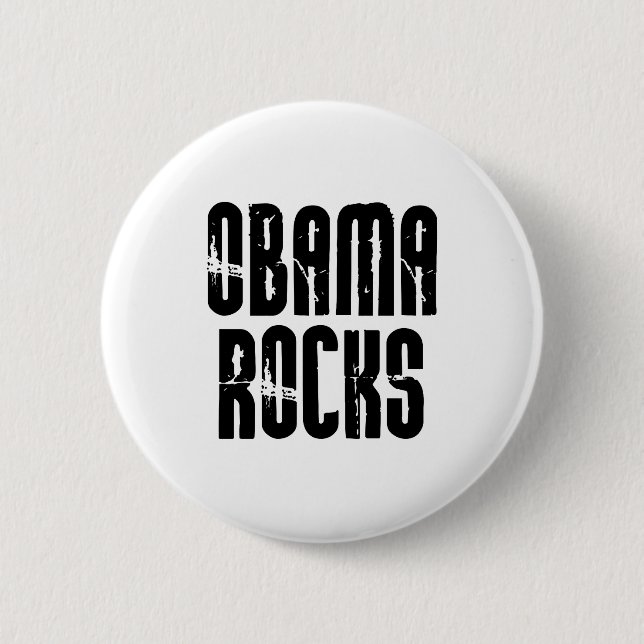 Obama Rocks Button (Vorderseite)