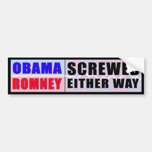 Obama Romney - schraubte jeden Weisenstoßaufklebe Autoaufkleber