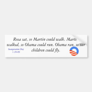 Obama, Rosa saß, also könnte Martin gehen. Marti Autoaufkleber