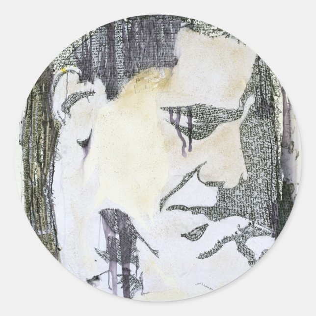 "Obama" Runder Aufkleber (Vorderseite)