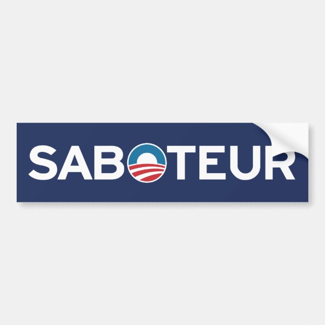 Obama-SABOTEUR Autoaufkleber (Vorne)