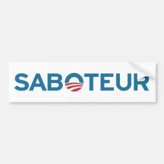 Obama-SABOTEUR Autoaufkleber