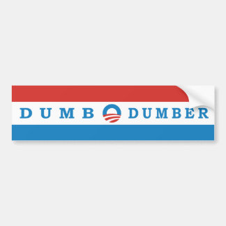Obama-satirical stummer und stummerer autoaufkleber