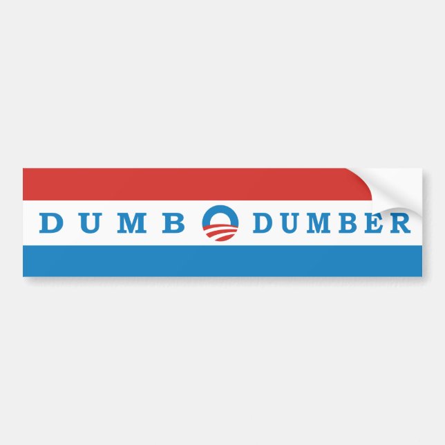 Obama-satirical stummer und stummerer autoaufkleber (Vorne)