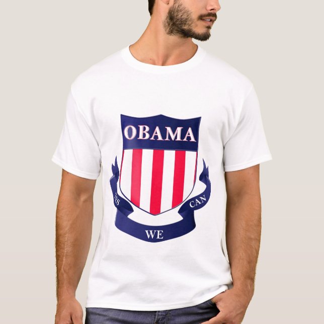 Obama-Schild und USA-T - Shirt (Vorderseite)