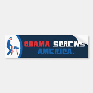 Obama schraubt Amerika-Autoaufkleber Autoaufkleber