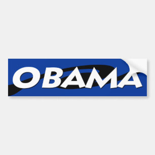 Obama-Schwarzes auf blauem Strudel-Entwurf Autoaufkleber
