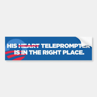 Obama seines Teleprompters im rechten Autoaufkleber