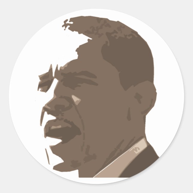 Obama Sepia Tone Portrait Sticker Sheet (Vorderseite)