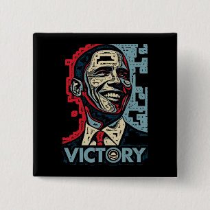 Obama Sieg Button