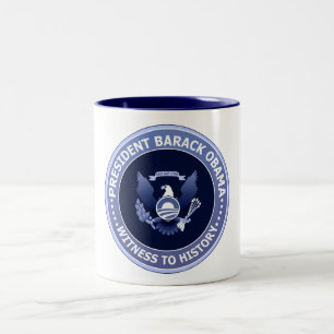 Obama-Sieg-PräsidentenSiegel-Tasse Zweifarbige Tasse