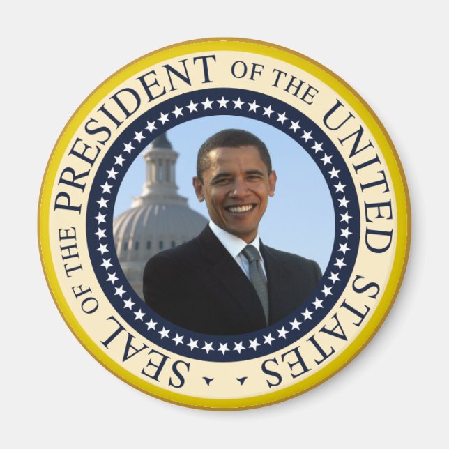 Obama Siegel Blue Magnet (Vorne)