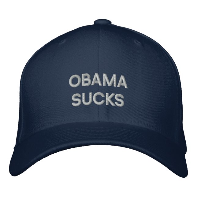OBAMA SIND ZUM KOTZEN bestickten Hut (Vorderseite)