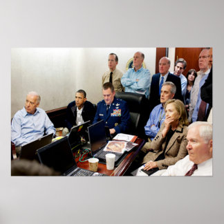 Obama Situation Foto in der Kiste beladen getötet Poster
