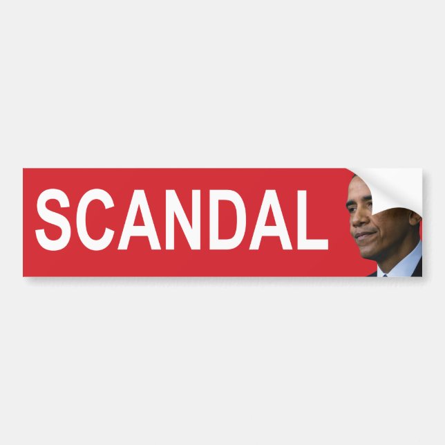 OBAMA-SKANDAL Stoßdämpfer Sticker.pdf Autoaufkleber (Vorne)