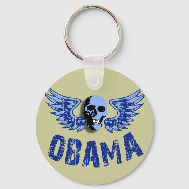 Obama Skull Design Schlüsselanhänger (Vorderseite)