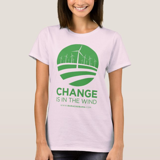 Obama souffle du changement, T-shirt féminin natur (Devant)