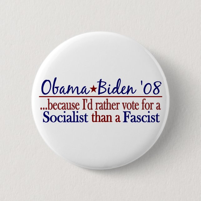 Obama-Sozialist Button (Vorderseite)