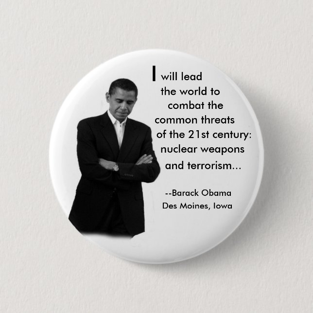 Obama-Sprache-Knopf Button (Vorderseite)