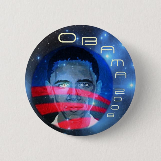 Obama-Stern-Kinderknopf Button (Vorderseite)