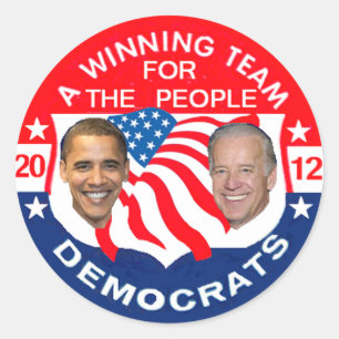 Obama-Sticker 2012 Runder Aufkleber