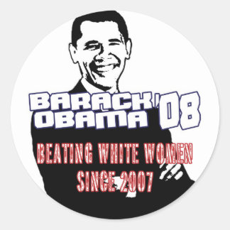 OBAMA-STICKER RUNDER AUFKLEBER