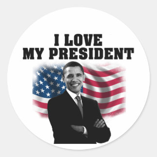 OBAMA STIKER RUNDER AUFKLEBER