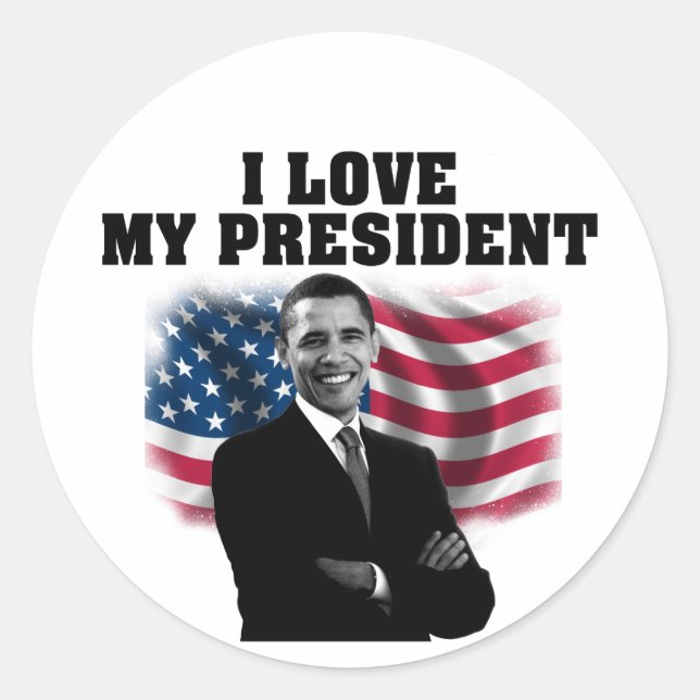 OBAMA STIKER RUNDER AUFKLEBER (Vorderseite)