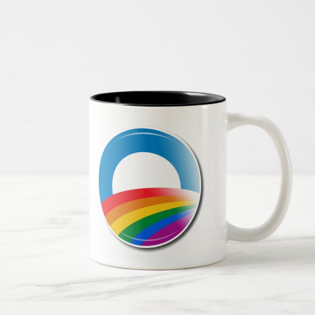 Obama-Stolz-Knopf Zweifarbige Tasse (Rechts)