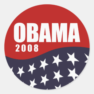 Obama-T - Shirt 2008 Runder Aufkleber