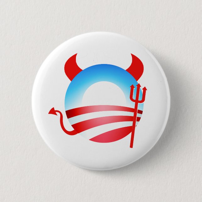 Obama-Teufel Button (Vorderseite)