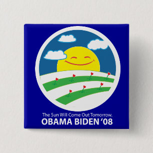 Obama, The Sun kommt heraus Knopf Button