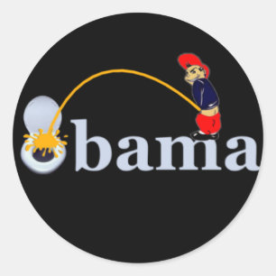 Obama (Toilette) Runder Aufkleber