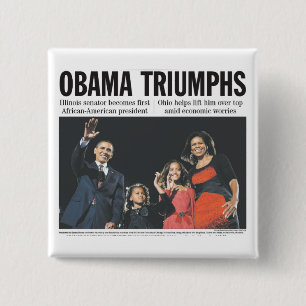 Obama triumphiert Knopf Button