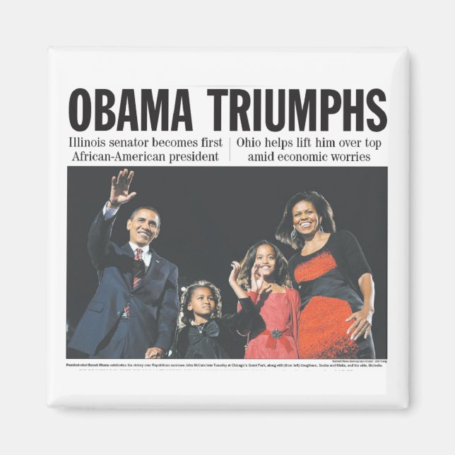Obama Triumphs Magnet (Vorne)