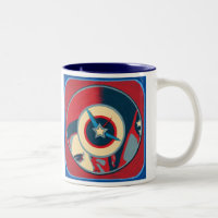 Obama-Uhr-Tasse - Indigo