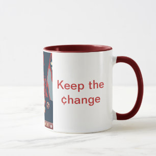 Obama-Uhr-Tasse - Kastanienbraun Tasse