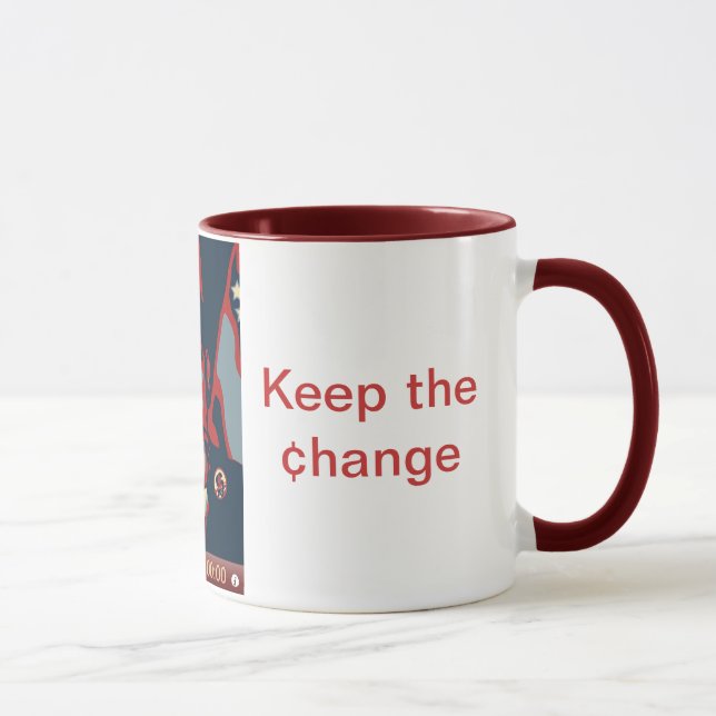 Obama-Uhr-Tasse - Kastanienbraun Tasse (Rechts)