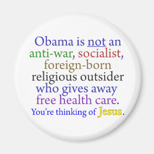 Obama und Jesus Magnet