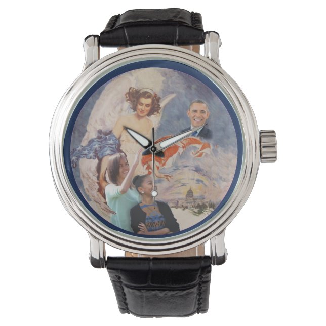 Obama und Töchter Armbanduhr (Vorderseite)