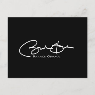 Obama Unterzeichnung Postkarte