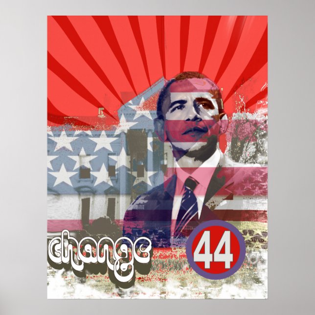 Obama-Veränderung Poster (Vorne)