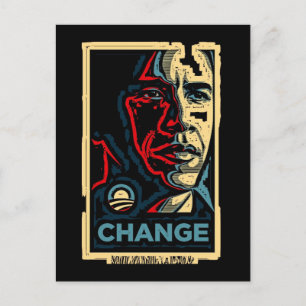 Obama-Veränderung Postkarte