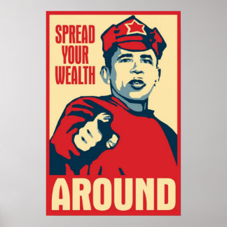 Obama verbreitet den Reichtum um Poster