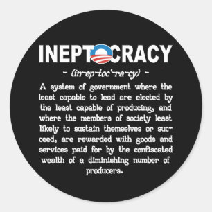 Obama-Verwaltung Ineptocracy Aufkleber