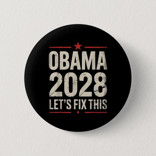 Obama Vintag Präsident 2028 Obama _13 Button (Vorderseite)
