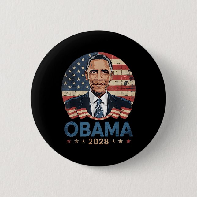 Obama Vintag Präsident 2028 Obama _17 Button (Vorderseite)