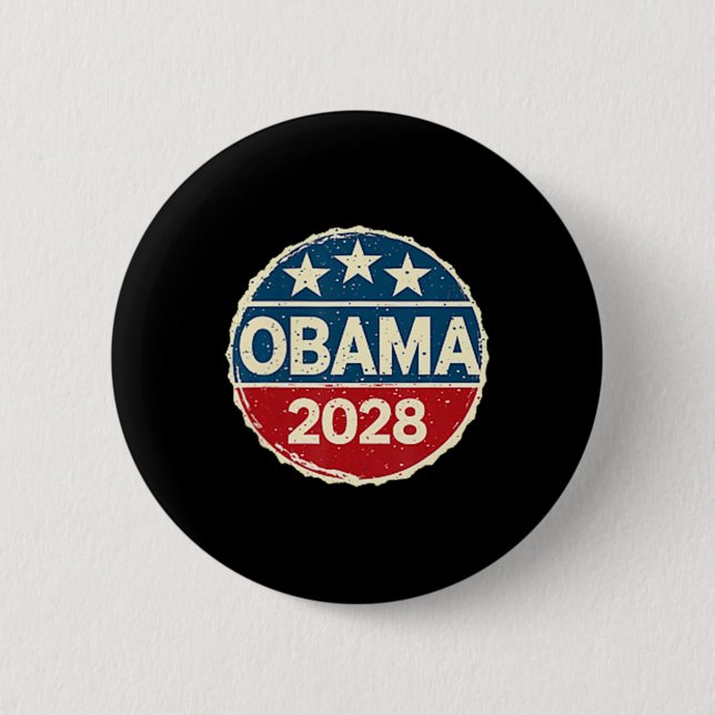 Obama Vintag Präsident 2028 Obama 1 Button (Vorderseite)
