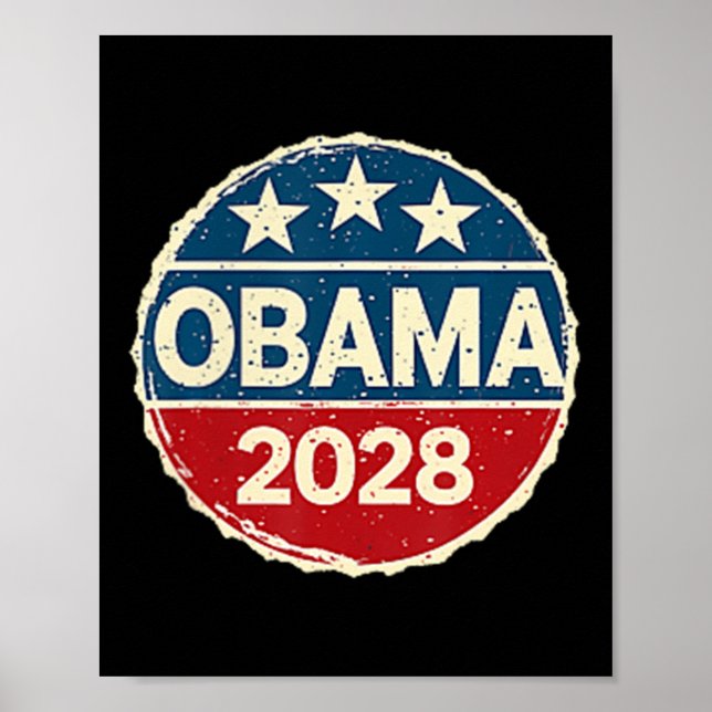 Obama Vintag Präsident 2028 Obama 1 Poster (Vorne)
