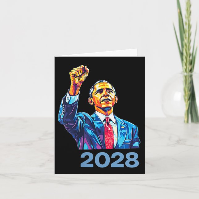 Obama Vintag Präsident 2028 Obama Karte (Vorderseite)